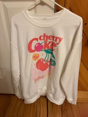 White Cherry Coke Graphic Sweatshirt